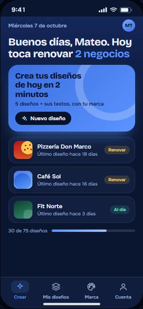 Diseño de muestra: inicio